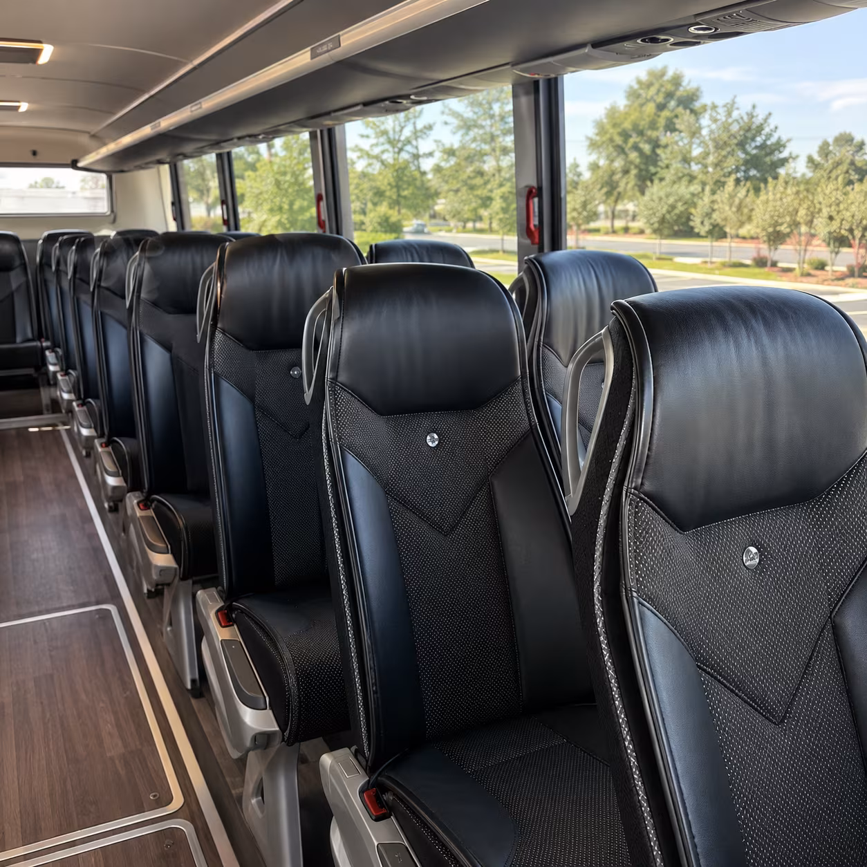 huntersville charter bus interior